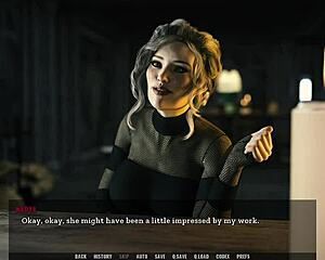 We watch a lesbian scene in the game