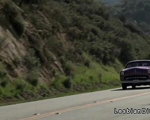 Lesbian teen SCISSORING in motel room