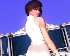 Reiko enters the wrestling ring, showcasing her sexy asian ass and tits in a thrilling rumble.