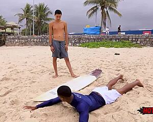 fucking the surfer's ass so hard in pov