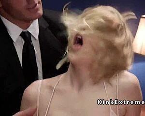 Milf and Teen Bound for Anal BDSM Threesome with Hardcore Submission