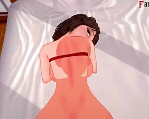 Busty hentai with anal sex in Aunt and MILF fantasies