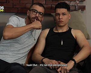 Stepfather Teaches Stepson Ass to Mouth Blowjob