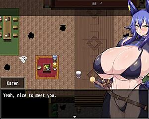 Adventurer Karen cursed to always feel aroused in anime hentai.