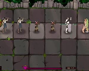 Monster girl teased wildly in anime action