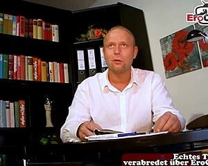 German housewife gets naughty and takes on a stranger