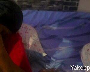 Big black cock tests pussy like honey