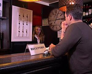 Two French brunettes with big tits fuck this lucky guy in threesome!