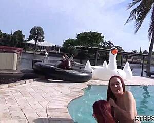 i'm in the taxi with this blonde teen for her first time threesome, oh god