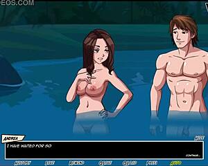 Italian andrea sweet gets her pussy fucked hard in paradise lust