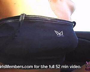 Tish flashes her perfect ass and tan lines in public view