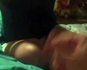 Stepdaughter Sucks Huge Cock While Telling Sex Story, Gets Thick Cumshot In Hair!