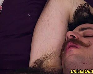 Real Aussie Couple Fingering Hairy Natural Tits Blowjob Cumshot.