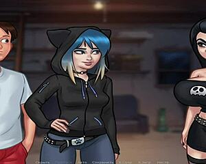 peeping at naked folks through binoculars in summertimesaga, so thrilling! 😍