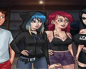 peeping at naked folks through binoculars in summertimesaga, so thrilling! 😍