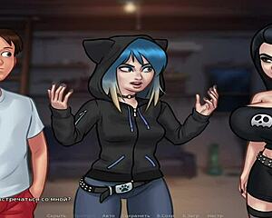 peeping at naked folks through binoculars in summertimesaga, so thrilling! 😍