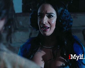 latina milf from afterlife seduces stepdaughter's innocent bf into a threesome