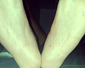 Blue Sweaty Socks Barefeet Cumshot