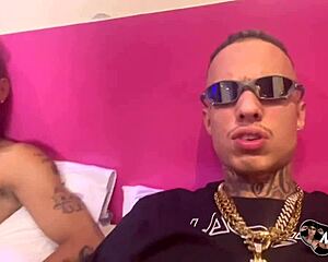 Brazilian tattooed guy endures double penetration