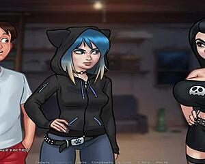 peeping at naked folks through binoculars in summertimesaga, so thrilling! 😍