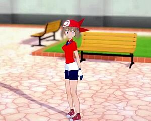may haruka congratulates you for being a good trainer in anime