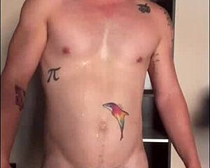 Why does this twink stroke his massive shaft in broad daylight?