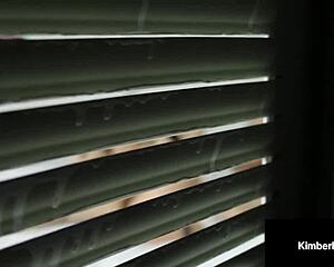 Young Kimber Lee delivers intense blowjob to peeping tom