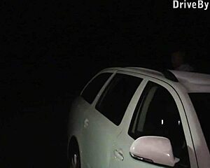 she moans during the public car gangbang orgy