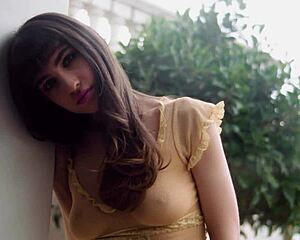 Super hot all natural brunette Playboy model Ivy Rose strips in sauna for steamy session