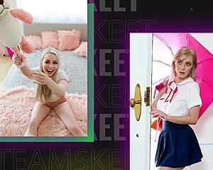 Sofie marie teases with her mouth and hands, building hardcore anticipation