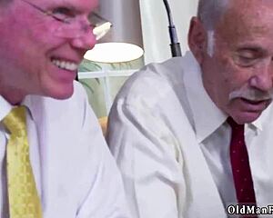 horny old man can't resist ivy's massive tits while jerking off