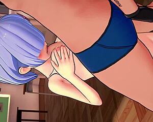Suggestive Hot Rem having sex before sport day in steamy 3D cartoon action