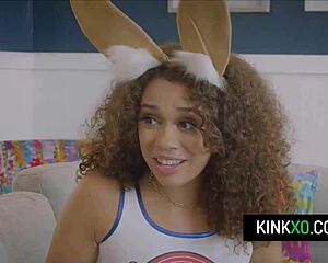 curly-haired teen stepsisters willow ryder and skyla sun play basketball instead of getting into trouble.