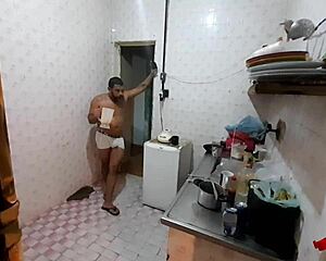 teen stepdaughter takes anal in kitchen