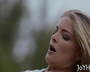 teen hottie enjoys deep conversation with friends