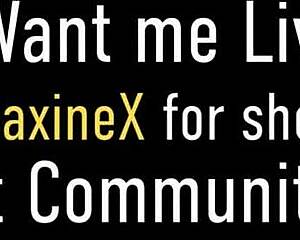 Maxine, tell me how that dildo stretches your horny ass wide?