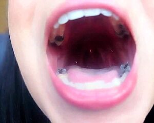 Lip and tongue fetish video