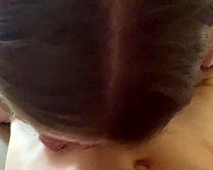 Young brunette gets deepthroat fucked and cries with pleasure