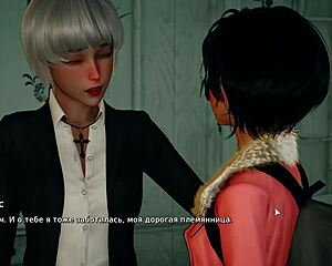 Beautiful Japanese MILF with big boobs in a love roleplay game