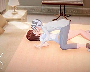 Anime Hentai Futanari in Wild Sex Games with Blowjob and Anal