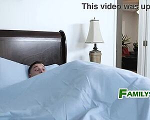 Stepsister Catches Me Off Guard in Bed