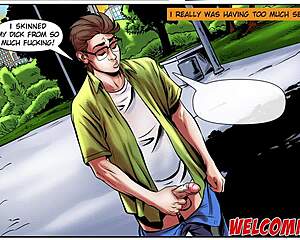 Hot maid gets fucked by nerd stallion at breakfast in anime style