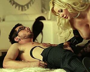 big tits milf enjoys holiday lingerie fun