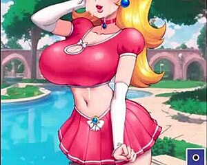 princess pink parody hentai game ep 2 with mario breeding cute princess pussy on first date