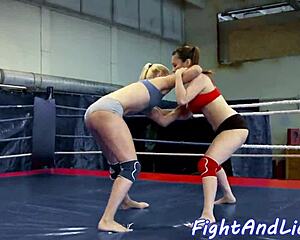 gorgeous dykes find pleasure after a wild catfight