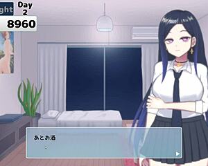 Curvy girl flees home in game with Megu Ep1