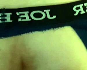 Amateur gay masturbation with a chubby bottom