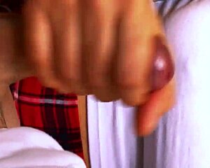 Shy college girl and her neighbor have fun