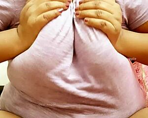 Sexy asian big boobs girl shows off tits