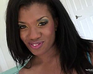 Sydnee Capri moans joyfully while bouncing her big black ass in cowgirl position with a monster cock